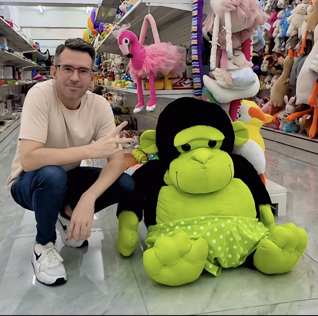 Patrick McCrea sourcing products at a manufacturing showroom in Asia